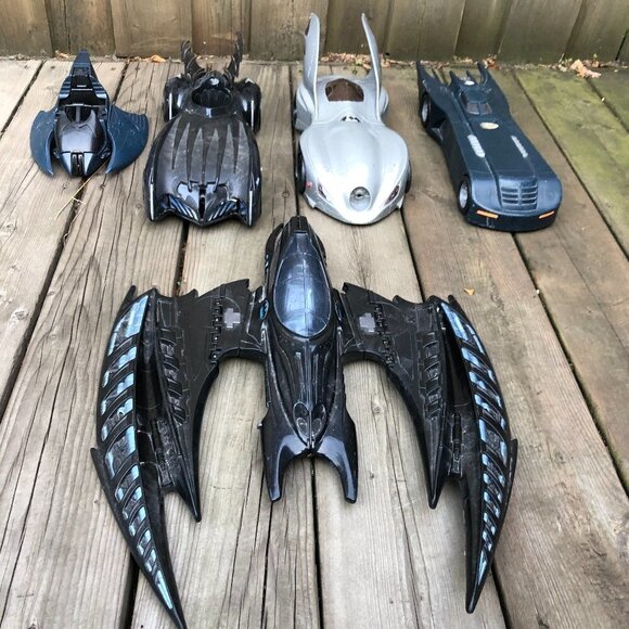 LOT OF 5 Vintage 1990s DC Batman Batmobile Toy Cars - Picture 1 of 14
